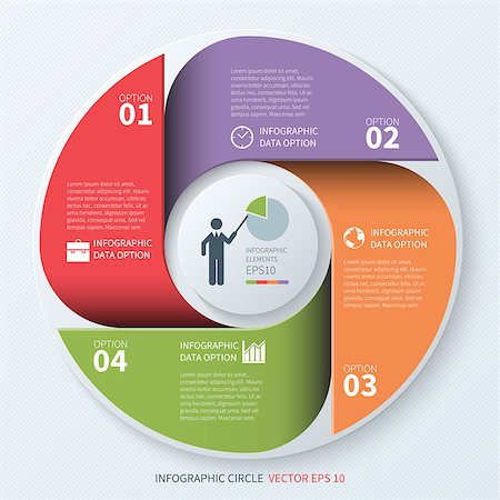 Modern business infographics circle. Origami style. Vector illustration. Can be used for banner, step up options, web design. Foto de stock - Royalty-Free Super Valor e Assinatura, Número: 400-07422934