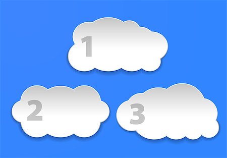 simsearch:400-07423002,k - Cloudscapes on light blue background. Cloud computing concept. Vector illustration Stock Photo - Budget Royalty-Free & Subscription, Code: 400-07423003