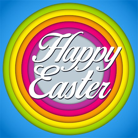 simsearch:400-06638864,k - Vector - Happy Easter Rabbit Bunny on Rainbow Background Stock Photo - Budget Royalty-Free & Subscription, Code: 400-07423027