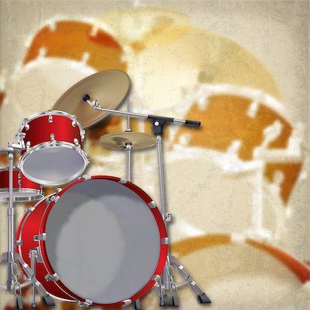simsearch:400-04767338,k - abstract grunge background with red drum kit on brown Stockbilder - Microstock & Abonnement, Bildnummer: 400-07423270