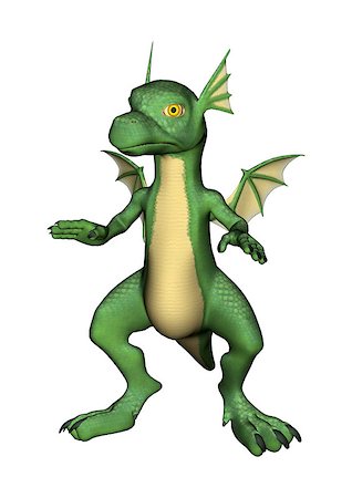 simsearch:400-07915359,k - 3D digital render of a cute green little dragon isolated on white background Photographie de stock - Aubaine LD & Abonnement, Code: 400-07423653