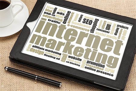 simsearch:400-07295043,k - internet marketing - word cloud on a digital tablet with a cup of coffee Foto de stock - Super Valor sin royalties y Suscripción, Código: 400-07423768