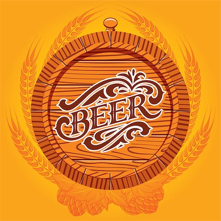 vector glass of beer on a yellow background for the menu Foto de stock - Super Valor sin royalties y Suscripción, Código: 400-07430067