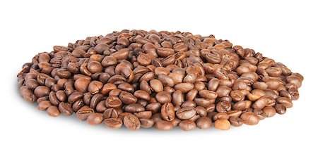Heap Coffee Beans Isolated On White Background Stock Photo - Budget Royalty-Free & Subscription, Code: 400-07430153