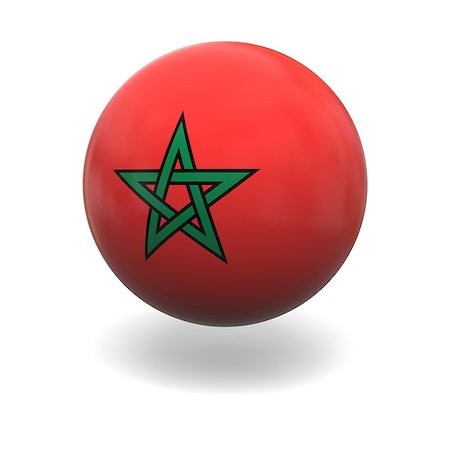 National flag of Morocco on sphere isolated on white background Foto de stock - Super Valor sin royalties y Suscripción, Código: 400-07430457