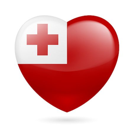 simsearch:400-07430535,k - Heart with Tongan flag colors. I love Tonga Fotografie stock - Microstock e Abbonamento, Codice: 400-07430525