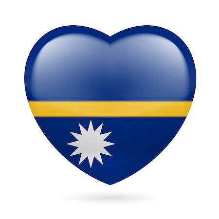 simsearch:400-07430535,k - Heart with Nauruan flag colors. I love Nauru Photographie de stock - Aubaine LD & Abonnement, Code: 400-07430537