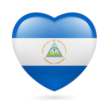 Heart with Nicaraguan flag colors. I love Nicaragua Foto de stock - Super Valor sin royalties y Suscripción, Código: 400-07430532