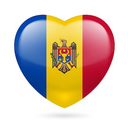 simsearch:400-07430535,k - Heart with Moldovan flag design. I love Moldova Photographie de stock - Aubaine LD & Abonnement, Code: 400-07430540