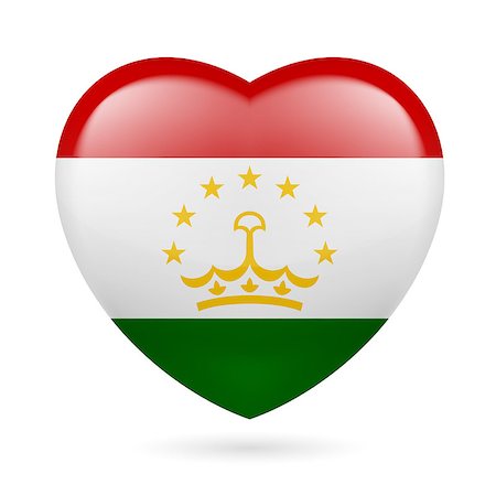 simsearch:400-07430535,k - Heart with Tajik flag colors. I love Tajikistan Fotografie stock - Microstock e Abbonamento, Codice: 400-07430555