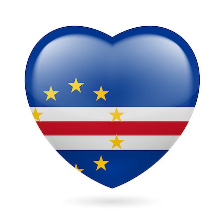 simsearch:400-07430535,k - I love Cape Verde. Heart with flag design Fotografie stock - Microstock e Abbonamento, Codice: 400-07430565