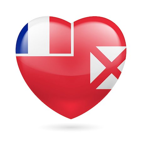 simsearch:400-07430535,k - I love Wallis and Futuna. Heart with flag design Photographie de stock - Aubaine LD & Abonnement, Code: 400-07430562