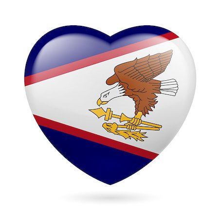 simsearch:400-07430535,k - I love American Samoa. Heart with flag design Photographie de stock - Aubaine LD & Abonnement, Code: 400-07430572