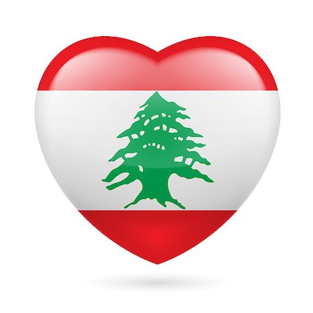 simsearch:400-07430535,k - Heart with Lebanese flag colors. I love Lebanon Fotografie stock - Microstock e Abbonamento, Codice: 400-07430573