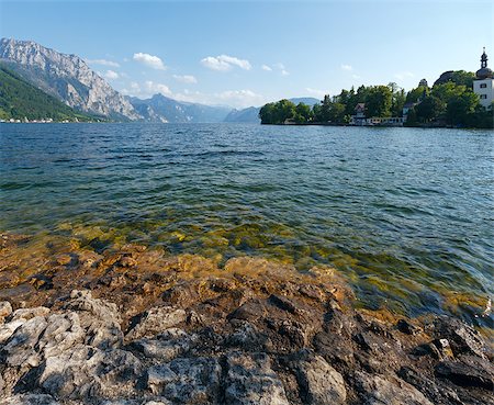 Traunsee summer lake (Gmunden, Austria). Stock Photo - Budget Royalty-Free & Subscription, Code: 400-07430634