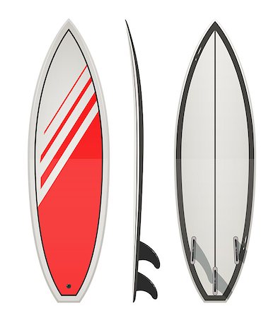 Surfing board. Eps10 vector illustration. Isolated on white background Foto de stock - Royalty-Free Super Valor e Assinatura, Número: 400-07430725