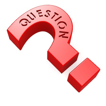 simsearch:400-06952074,k - Red question mark Fotografie stock - Microstock e Abbonamento, Codice: 400-07430793