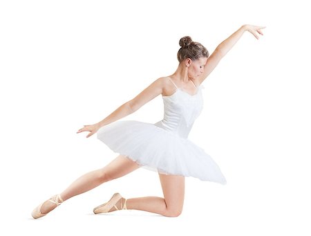 sensual in theater - beautiful ballerina in classical tutu on a white background Stock Photo - Budget Royalty-Free & Subscription, Code: 400-07430839