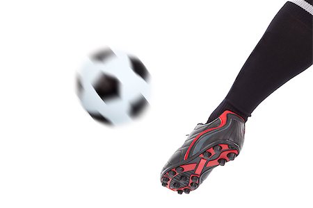 simsearch:400-08372849,k - foot kicking soccer ball Stock Photo - Budget Royalty-Free & Subscription, Code: 400-07431021