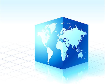 simsearch:400-07444842,k - Square globe cube Original Vector Illustration Globes and Maps Ideal for Business Concepts Foto de stock - Super Valor sin royalties y Suscripción, Código: 400-07444846