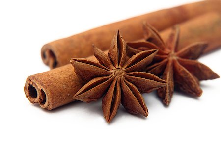 Stars anise and cinnamon sticks isolated on white background Stock Photo - Budget Royalty-Free & Subscription, Code: 400-07445640