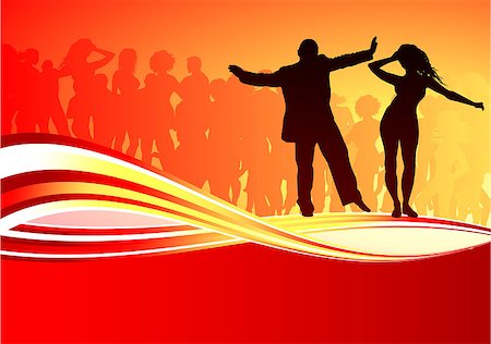 Original Vector Illustration: Sexy young couple dancing on summer party background AI8 compatible Stock Photo - Budget Royalty-Free & Subscription, Code: 400-07445726