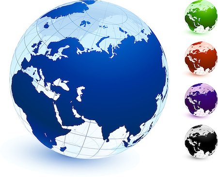 simsearch:400-07444842,k - Multi Colored Globe set Original Vector Illustration Globes and Maps Ideal for Business Concepts Foto de stock - Super Valor sin royalties y Suscripción, Código: 400-07445754