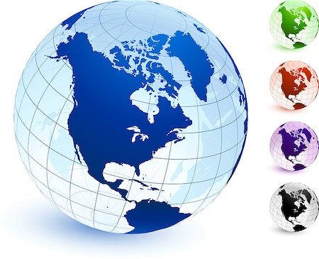 simsearch:400-07444842,k - Multi Colored Globe set Original Vector Illustration Globes and Maps Ideal for Business Concepts Foto de stock - Super Valor sin royalties y Suscripción, Código: 400-07445753