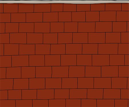 simsearch:400-07517703,k - Blank brick wall cartoon over white background Photographie de stock - Aubaine LD & Abonnement, Code: 400-07445846