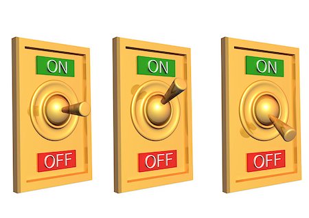 pomo - 3d switch. Objects isolated on white background Foto de stock - Super Valor sin royalties y Suscripción, Código: 400-07446164