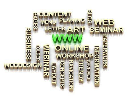 simsearch:400-07893434,k - WWW - Concept green word and cloud tags from keywords on white background Foto de stock - Super Valor sin royalties y Suscripción, Código: 400-07449091