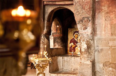 image of the Virgin Mary in an old church Stock Photo - Budget Royalty-Free & Subscription, Code: 400-07449258