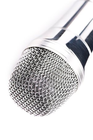 simsearch:400-05179483,k - Microphone isolated on white background Stock Photo - Budget Royalty-Free & Subscription, Code: 400-07449594