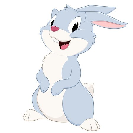 Cartoon rabbit. Isolated object for design element Stock Photo - Budget Royalty-Free & Subscription, Code: 400-07450634
