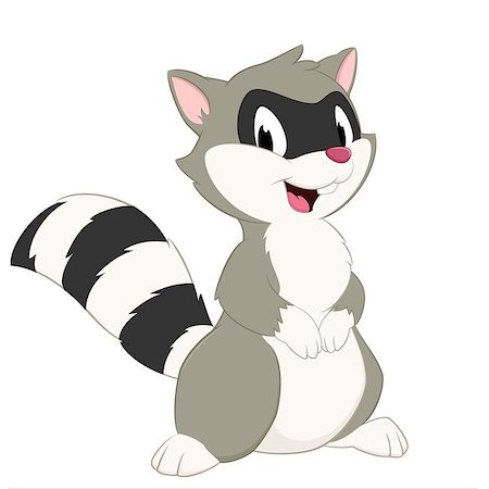 Cartoon raccoon. Isolated object for design element Foto de stock - Super Valor sin royalties y Suscripción, Código: 400-07450716