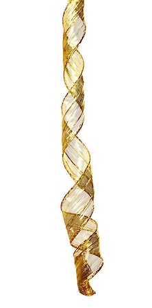 paleka (artist) - Curled holiday ribbon strip isolated on white background Foto de stock - Super Valor sin royalties y Suscripción, Código: 400-07450795