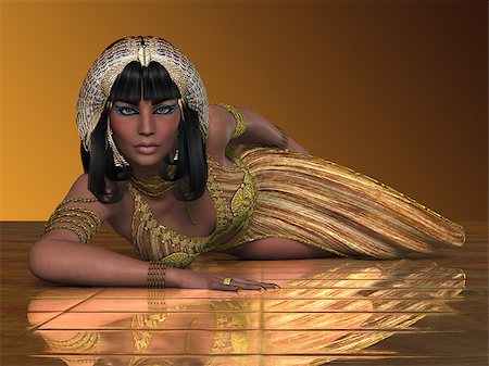 An Egyptian lady with traditional clothing from the Old Kingdom of Egypt. Stock Photo - Budget Royalty-Free & Subscription, Code: 400-07450861