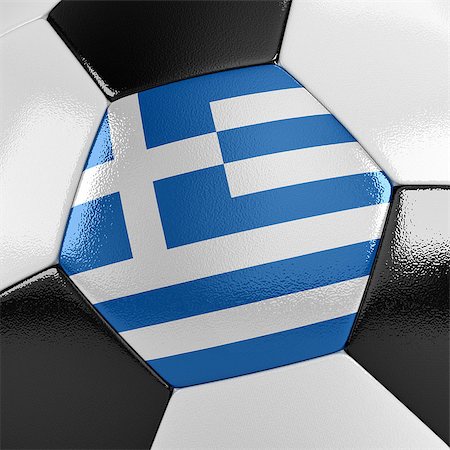 simsearch:400-07466044,k - Close up view of a soccer ball with the Greek flag on it Stockbilder - Microstock & Abonnement, Bildnummer: 400-07464086