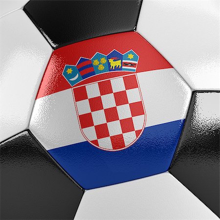 simsearch:400-07466044,k - Close up view of a soccer ball with the Croatian flag on it Stockbilder - Microstock & Abonnement, Bildnummer: 400-07464082