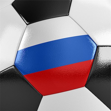 simsearch:400-07466044,k - Close up view of a soccer ball with the Russian flag on it Stockbilder - Microstock & Abonnement, Bildnummer: 400-07464094