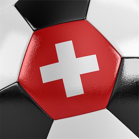 simsearch:400-07466039,k - Close up view of a soccer ball with the Swiss flag on it Foto de stock - Super Valor sin royalties y Suscripción, Código: 400-07464097