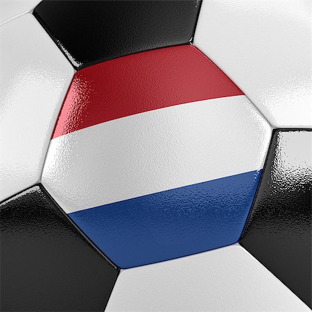 simsearch:400-07466034,k - Close up view of a soccer ball with the Dutch flag on it Stockbilder - Microstock & Abonnement, Bildnummer: 400-07464091
