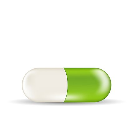 simsearch:400-04902997,k - Illustration herbal pill isolated on white background - vector Photographie de stock - Aubaine LD & Abonnement, Code: 400-07464170