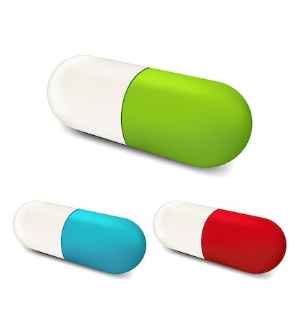 simsearch:400-04902997,k - Illustration set colorful pills isolated on white background (2) - vector Photographie de stock - Aubaine LD & Abonnement, Code: 400-07464191