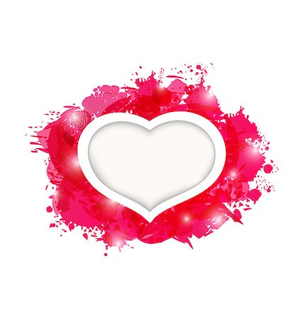 simsearch:400-08646427,k - Illustration beautiful heart for card Valentine's day- vector Foto de stock - Super Valor sin royalties y Suscripción, Código: 400-07464209