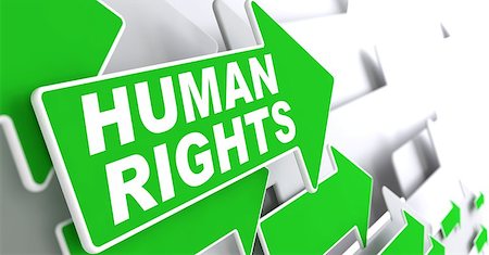 segregación - Human Rights. Green Arrows with Slogan on a Grey Background Indicate the Direction. Foto de stock - Super Valor sin royalties y Suscripción, Código: 400-07464373