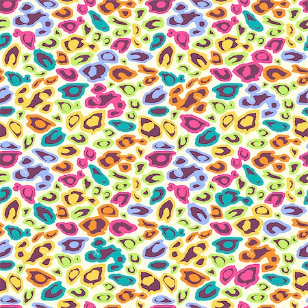 Colorful Cheetah Seamless Background. Vector Abstract  Pattern Stock Photo - Budget Royalty-Free & Subscription, Code: 400-07464479