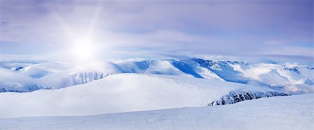 Snowy arctic mountains in sunny day. Fotografie stock - Microstock e Abbonamento, Codice: 400-07464696