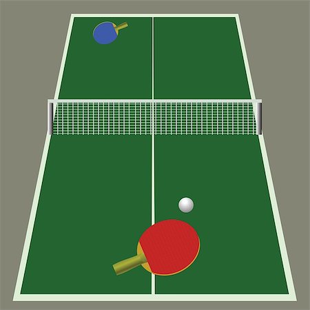 pong - colorful illustration with ping pong game for your design Stock Photo - Budget Royalty-Free & Subscription, Code: 400-07464706