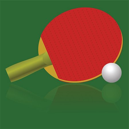 pong - colorful illustration with table tennis racket and ball for your design Stock Photo - Budget Royalty-Free & Subscription, Code: 400-07464700